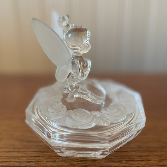 RARE Arribas Brothers for Disney Glass Tinkerbell Trinket Box - Jewelry - Picture 3 of 9
